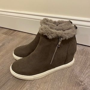 Madden Girl Piper Women’s Hidden Wedge Sneaker Bootie.